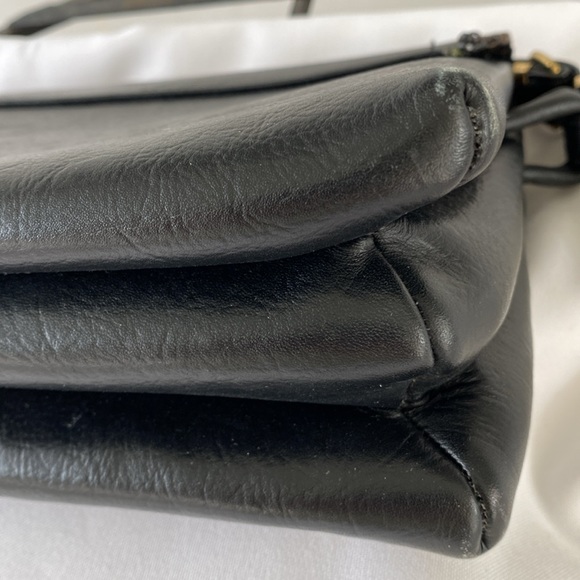 Meeker Leather Purse Black Hand Tooled Vintage - Picture 9 of 10